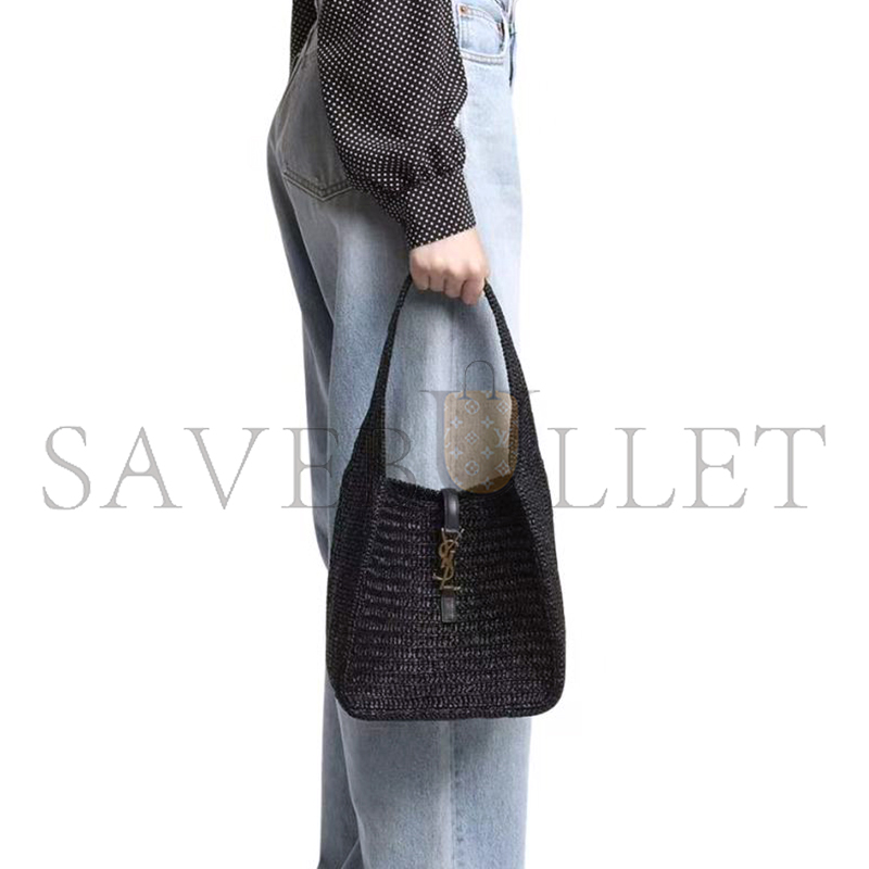 YSL LE 5 À 7 SUPPLE SMALL IN RAFFIA 713938 (23*22*8.5cm)